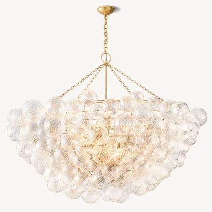 Talia Round Glass Ball Chandelier 66"