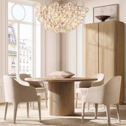 Talia Round Glass Ball Chandelier 66"