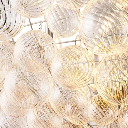Talia Round Glass Ball Chandelier 66"
