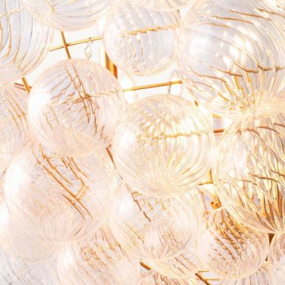 Talia Round Glass Ball Chandelier 66"