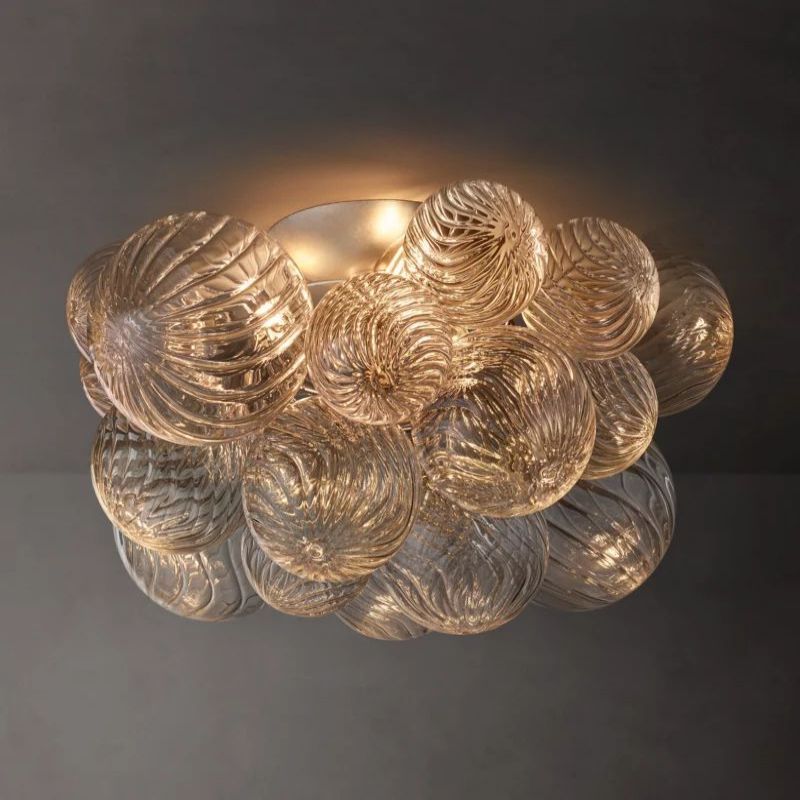 Talia Round Glass Ball Flushmount 20"