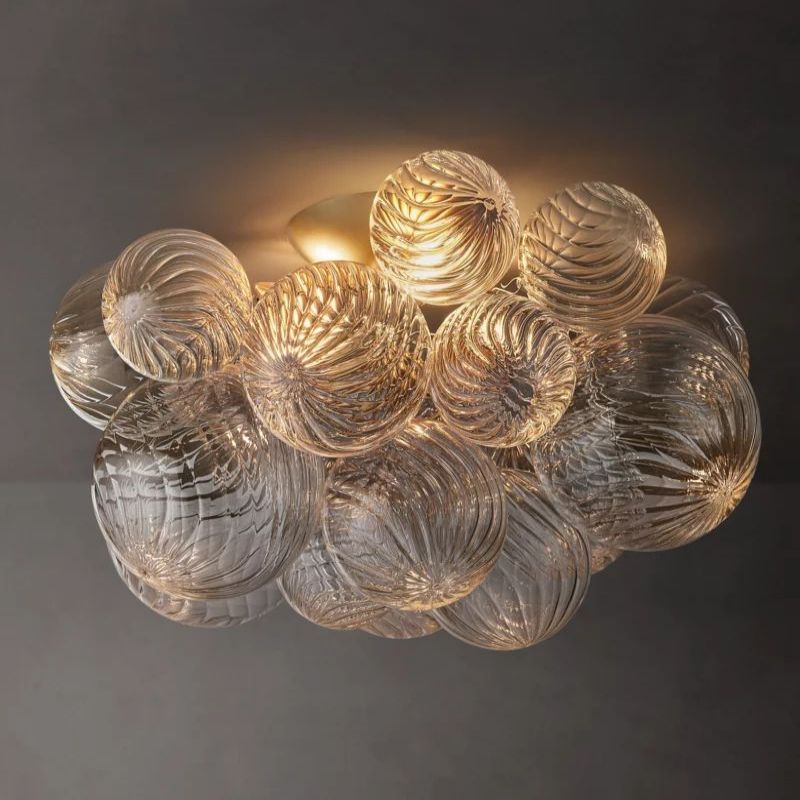 Talia Round Glass Ball Flushmount 20"