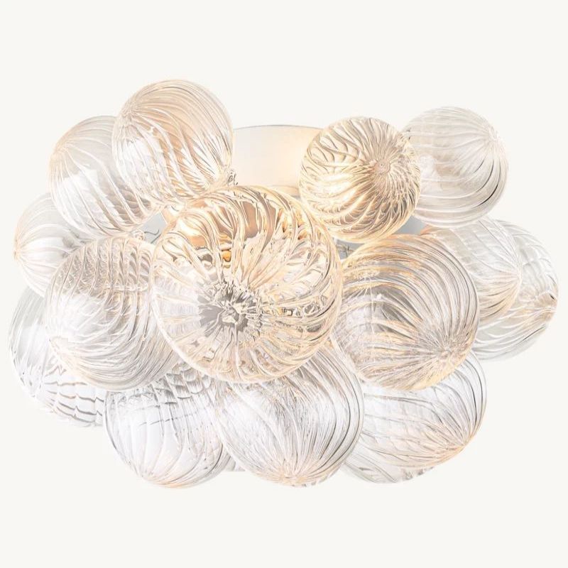 Talia Round Glass Ball Flushmount 20"