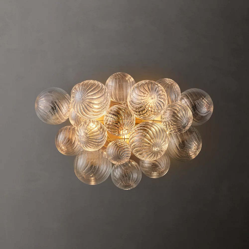 Talia Round Glass Ball Sconces 27",Wall Sconce Bedroom,RH TALIA LIGHT