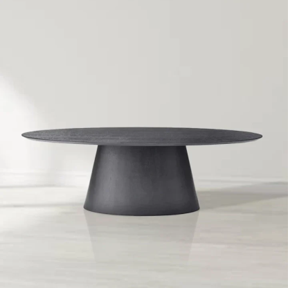 Tavamo Oval Black Oak Dining Table