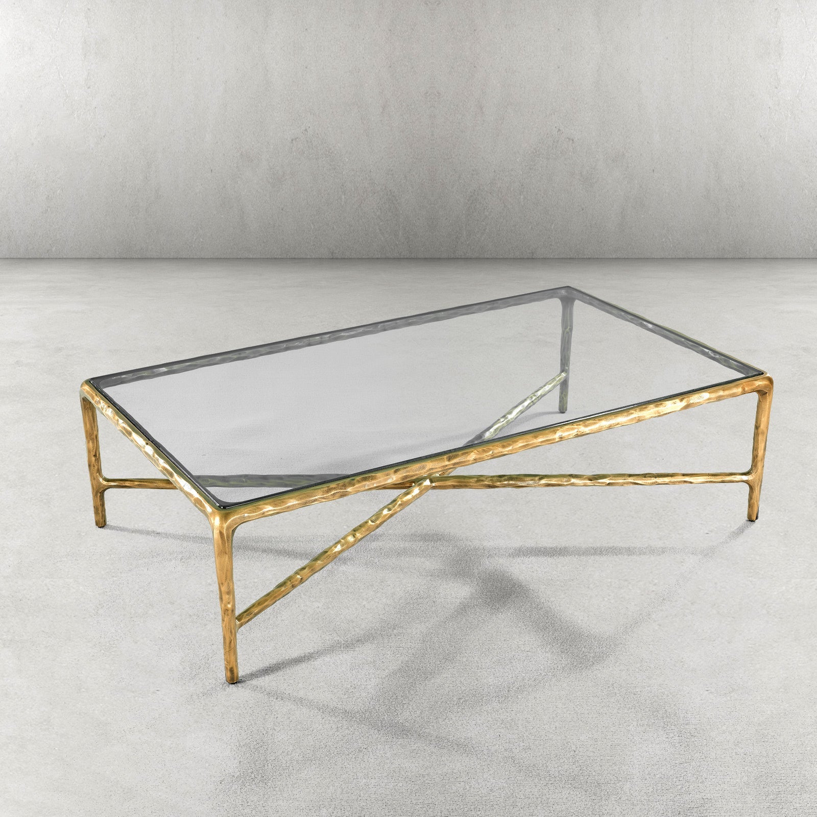 Thaddeus Glass Rectangular Coffee Table-Fullstarlighting
