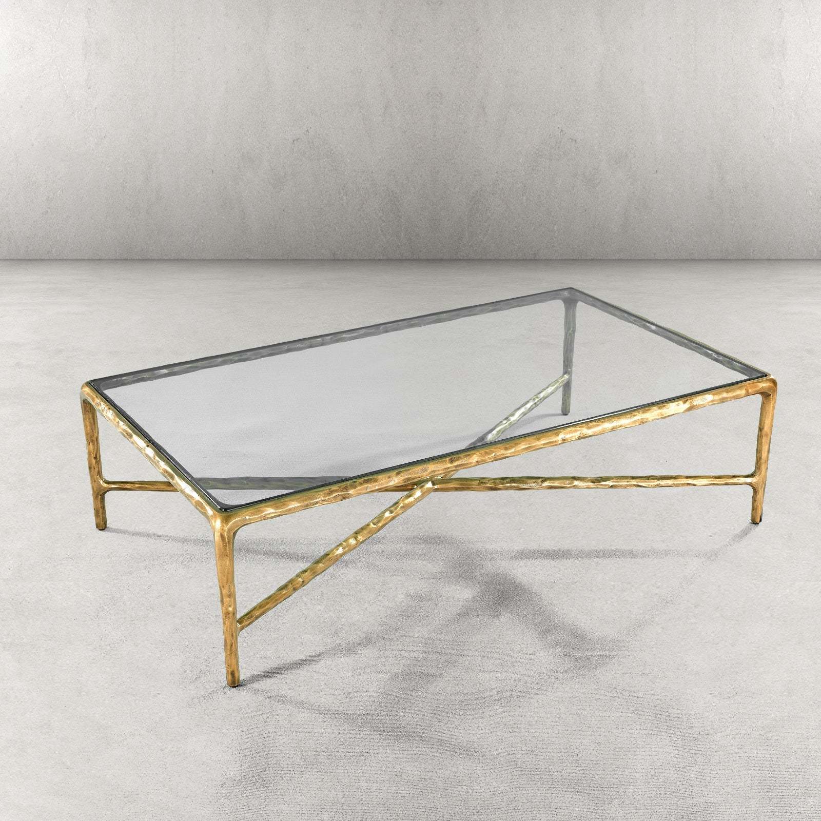 Thaddeus Glass Rectangular Coffee Table-Fullstarlighting