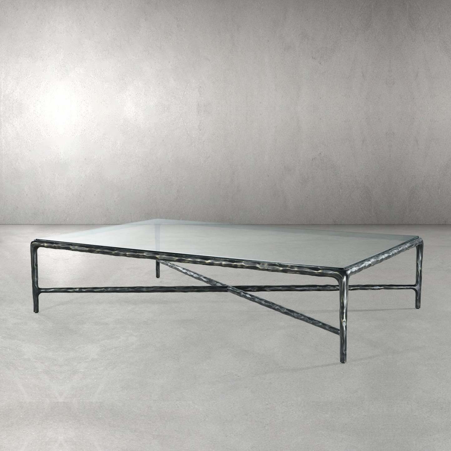 Thaddeus Glass Rectangular Coffee Table-Fullstarlighting