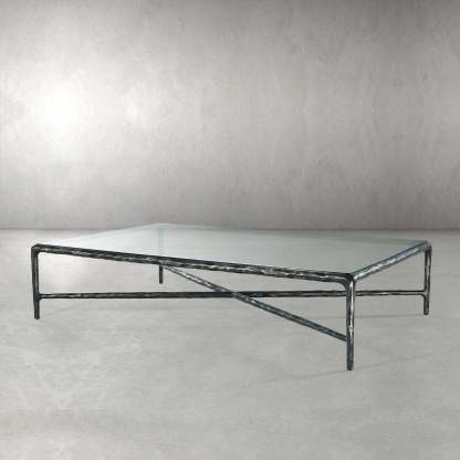 Thaddeus Glass Rectangular Coffee Table-Fullstarlighting