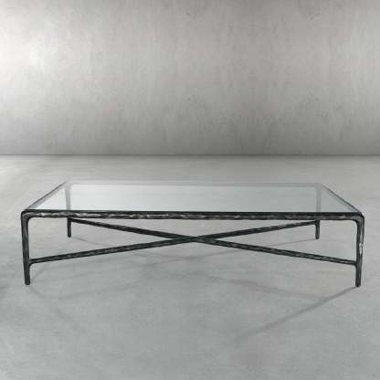 Thaddeus Glass Rectangular Coffee Table-Fullstarlighting