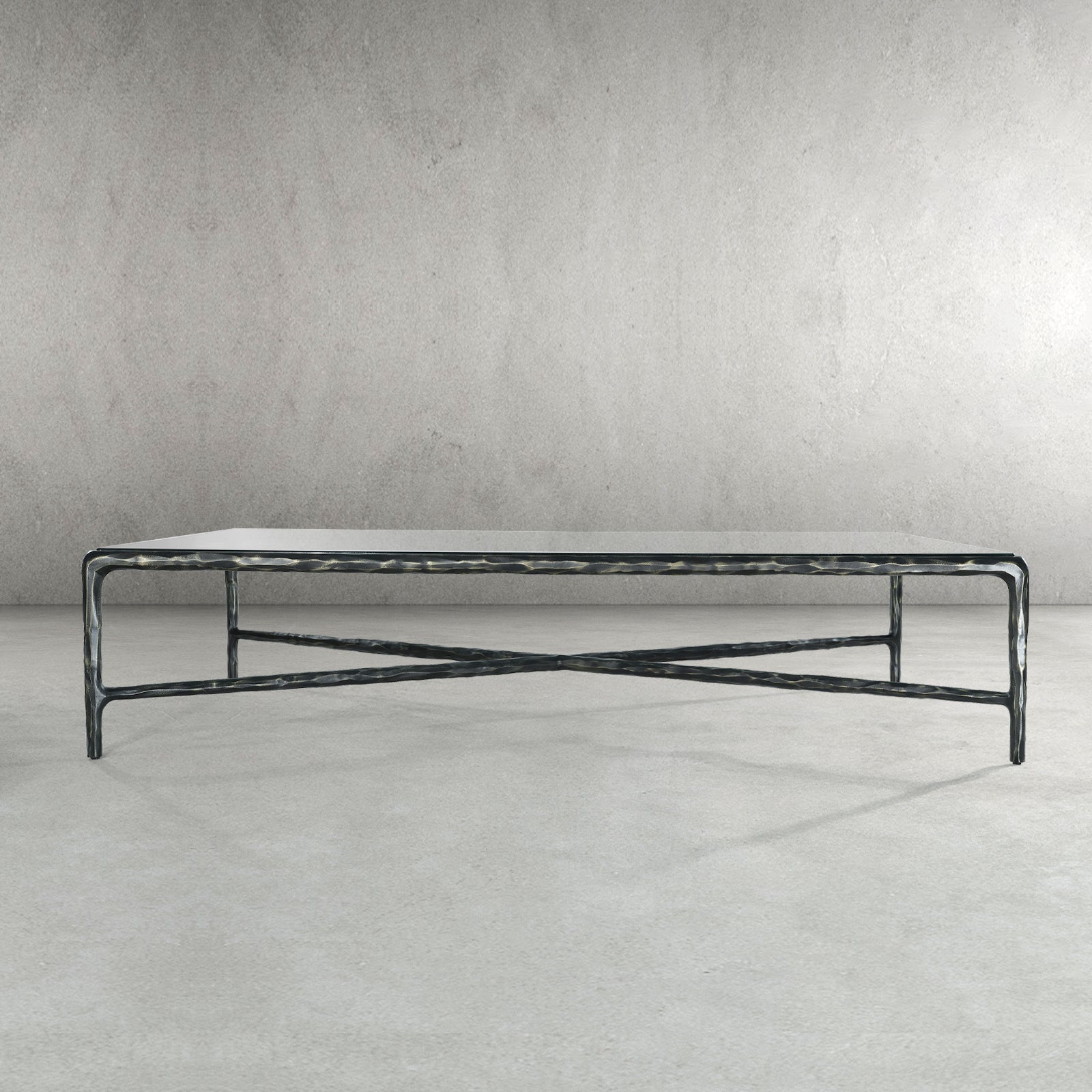 Thaddeus Glass Rectangular Coffee Table-Fullstarlighting