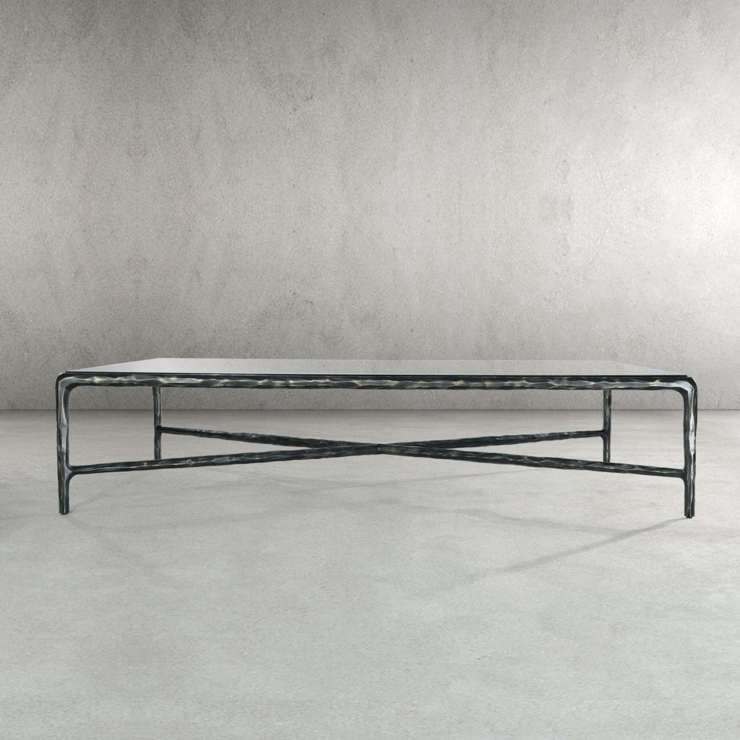 Thaddeus Glass Rectangular Coffee Table-Fullstarlighting