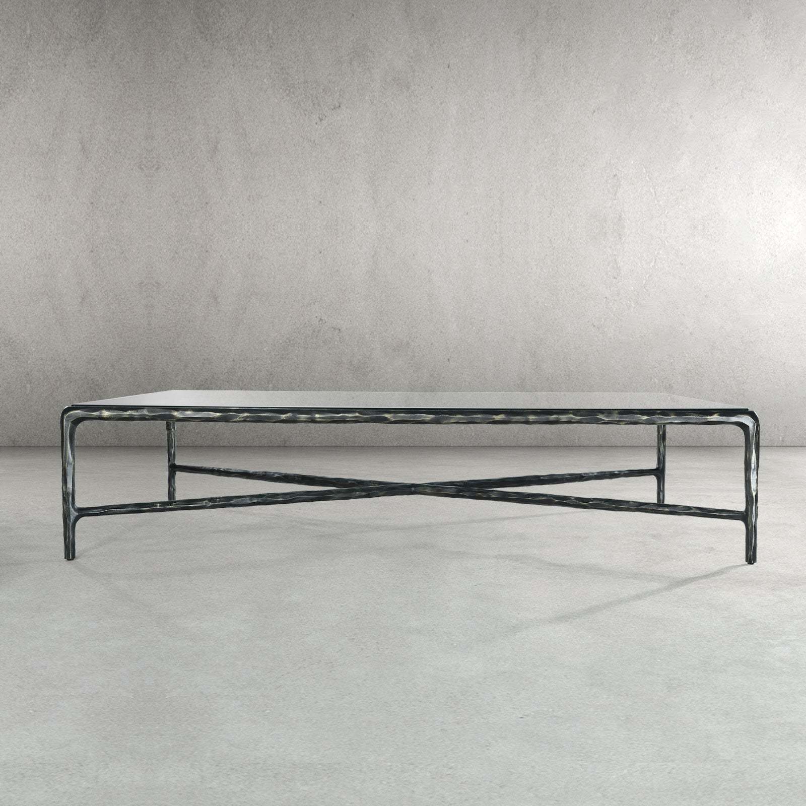 Thaddeus Glass Rectangular Coffee Table-Fullstarlighting