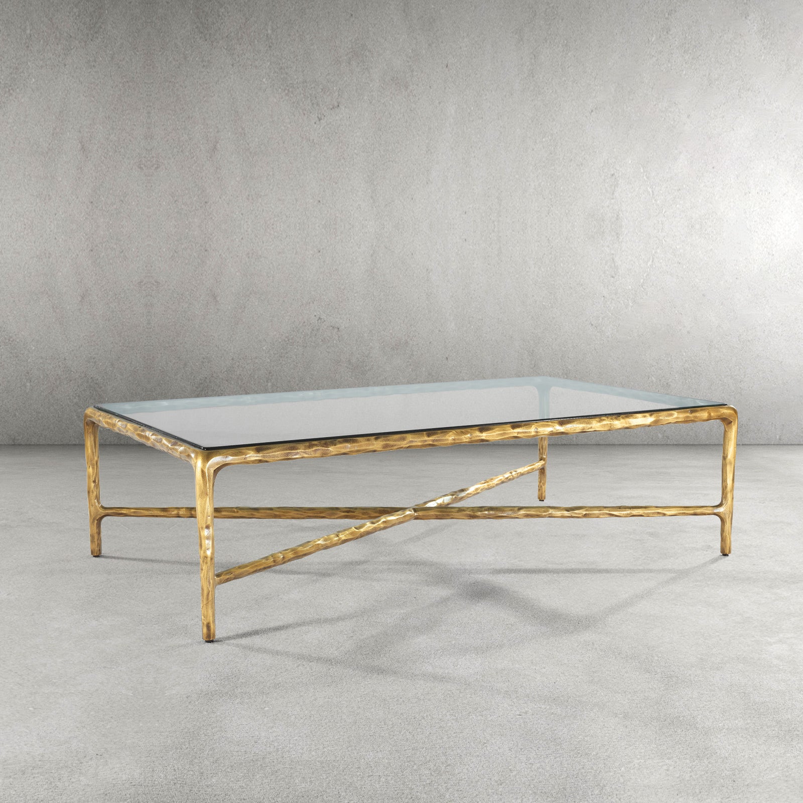 Thaddeus Glass Rectangular Coffee Table-Fullstarlighting