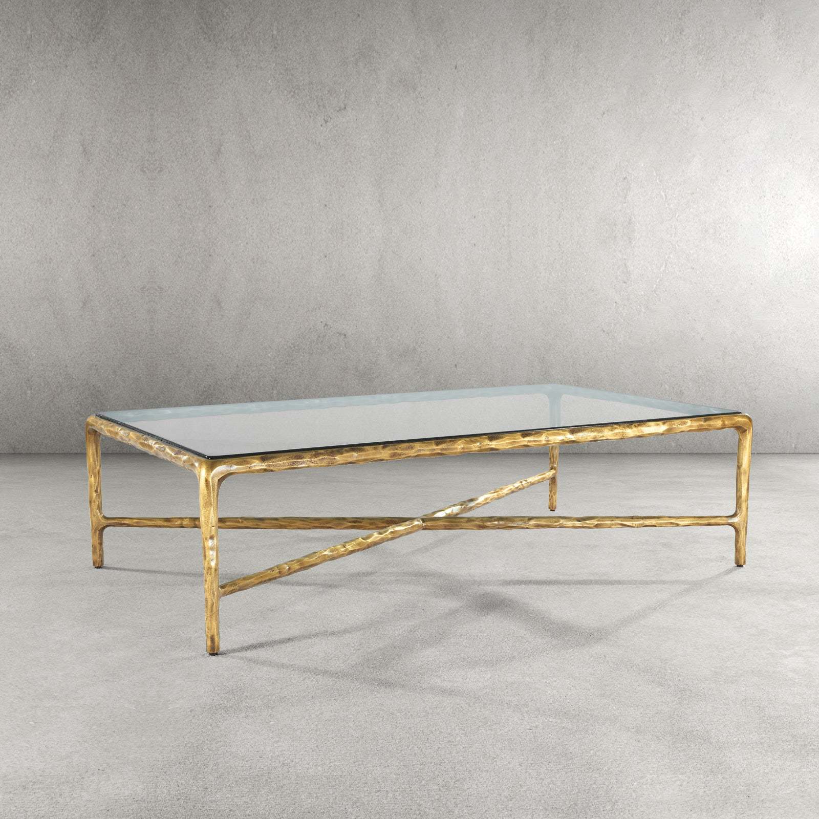 Thaddeus Glass Rectangular Coffee Table-Fullstarlighting