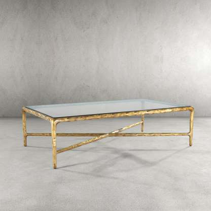 Thaddeus Glass Rectangular Coffee Table-Fullstarlighting