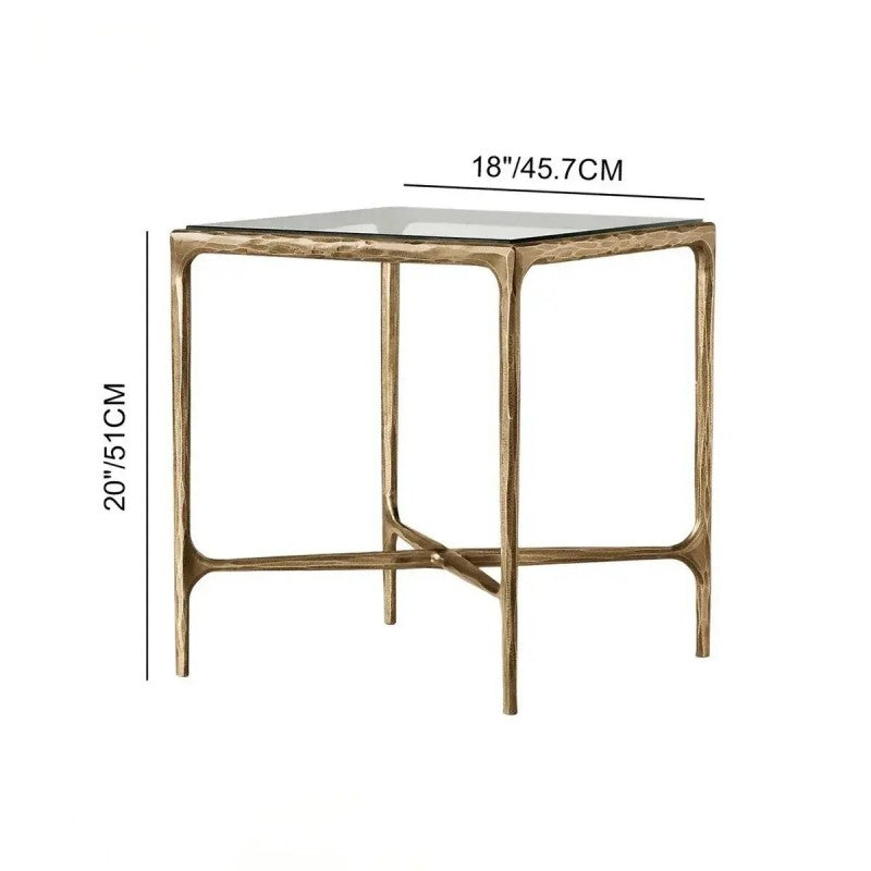 Thaddeus Marble Square Side Table 18" 22"