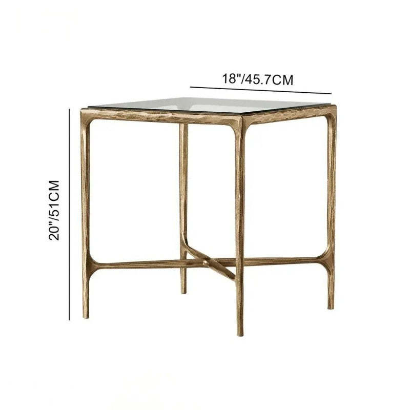 Thaddeus Marble Square Side Table 18" 22"