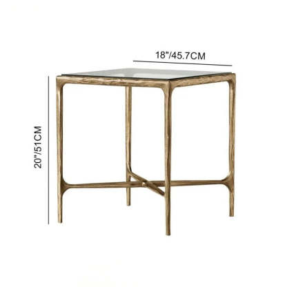 Thaddeus Marble Square Side Table 18" 22"