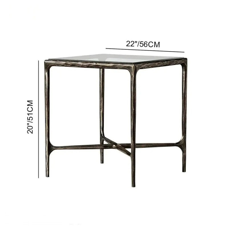 Thaddeus Marble Square Side Table 18" 22"