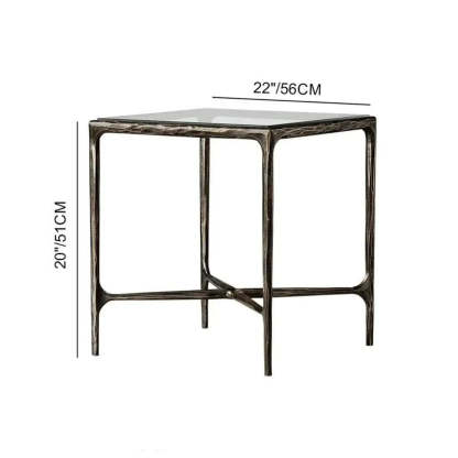 Thaddeus Marble Square Side Table 18" 22"