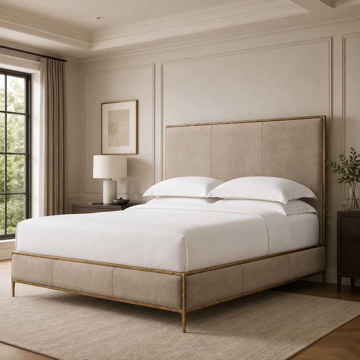 Thomson Leather Panel Bed