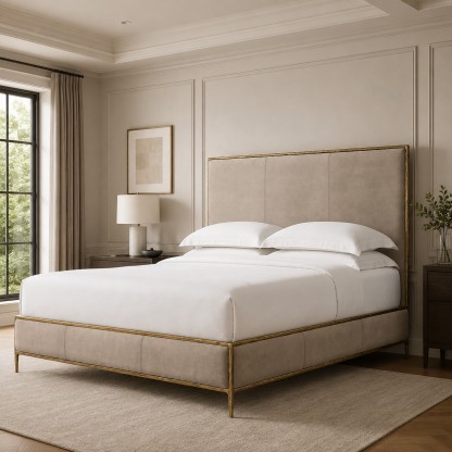 Thomson Leather Panel Bed