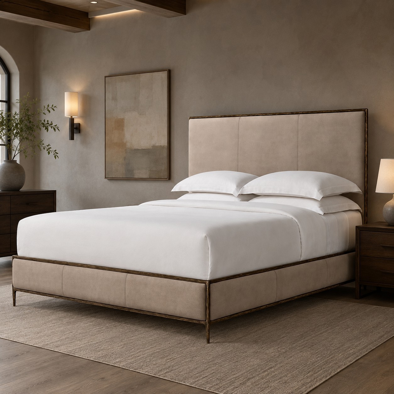 Thomson Leather Panel Bed
