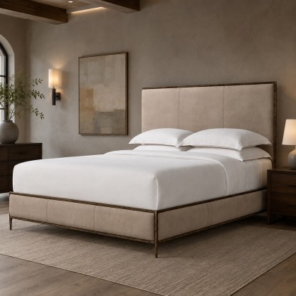 Thomson Leather Panel Bed