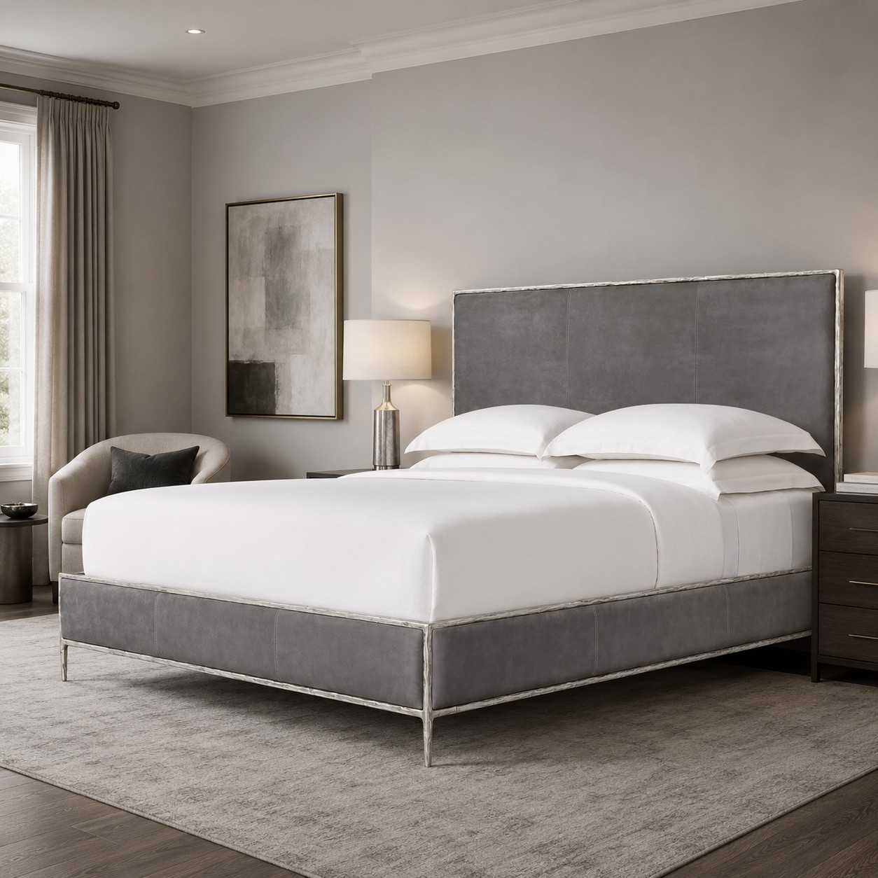 Thomson Leather Panel Bed