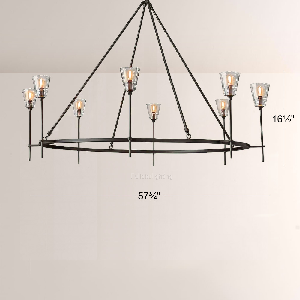 Torche Round Chandelier 58"