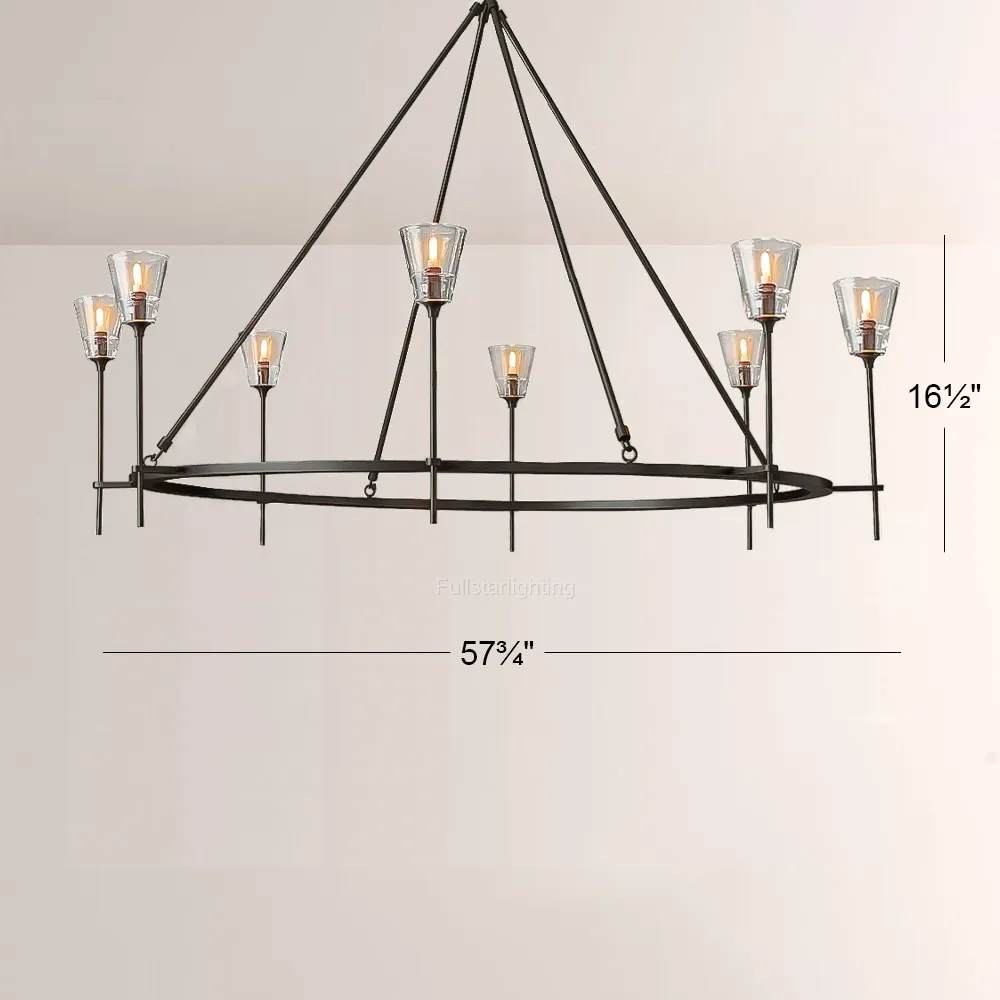 Torche Round Chandelier 58"