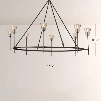 Torche Round Chandelier 58"