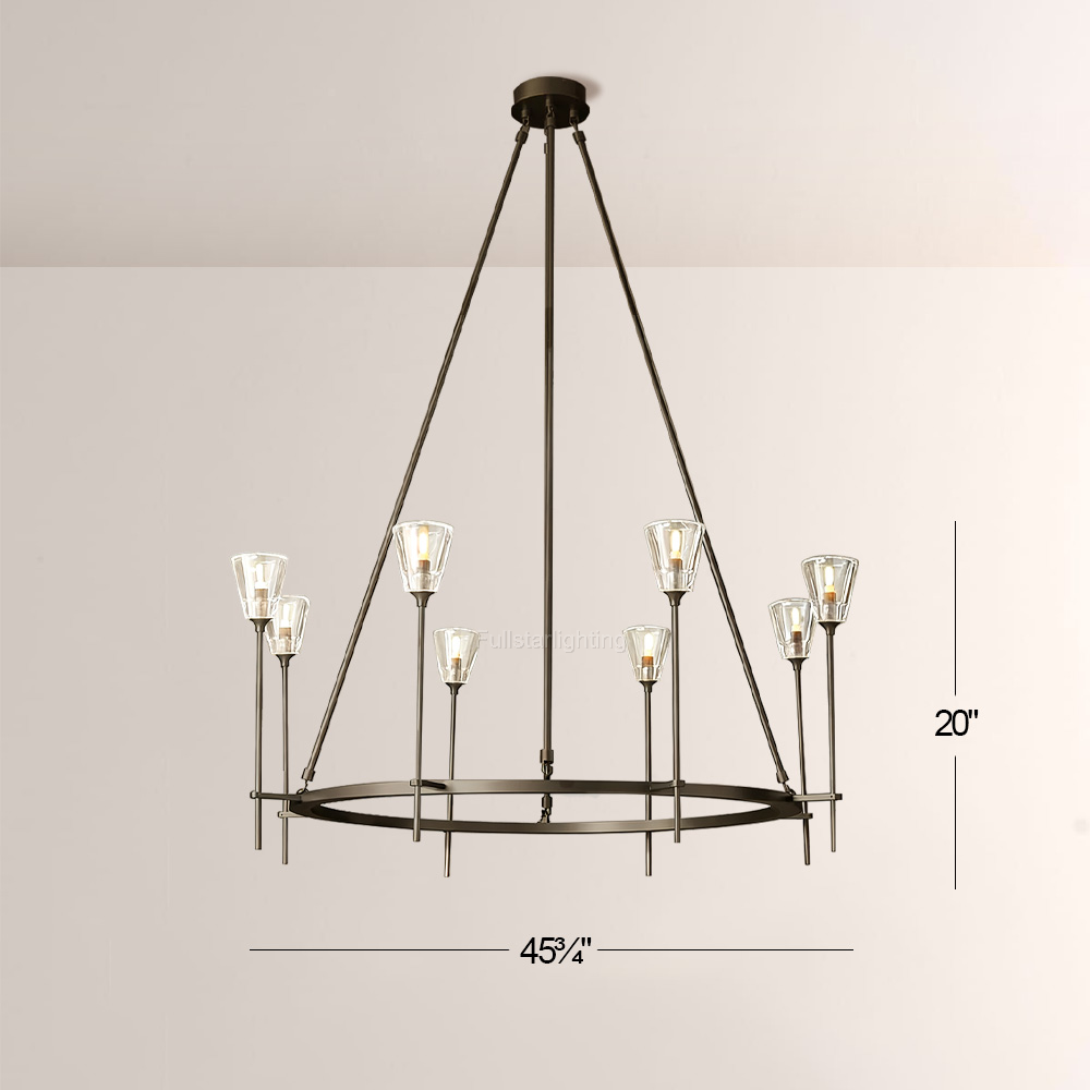 Torche Round Chandelier 46"-Fullstarlighting