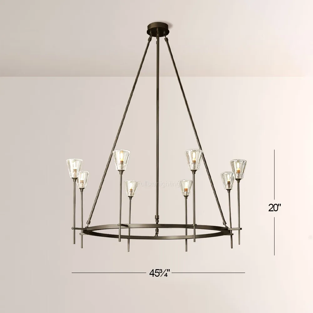 Torche Round Chandelier 46"-Fullstarlighting