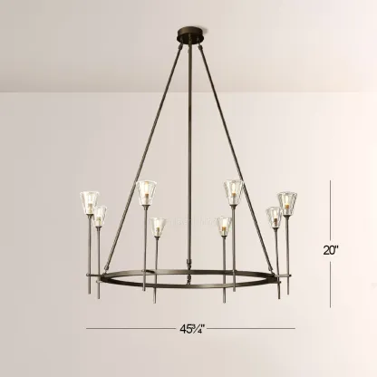 Torche Round Chandelier 46"-Fullstarlighting