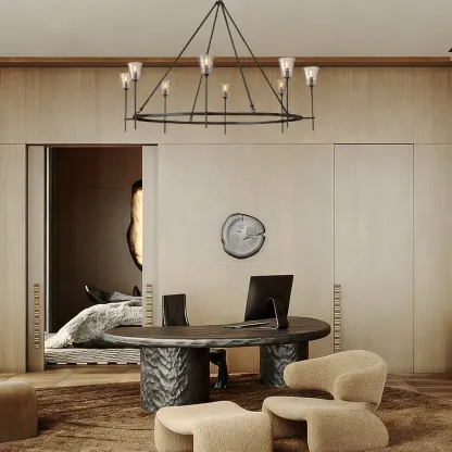 Torche Round Chandelier 58"