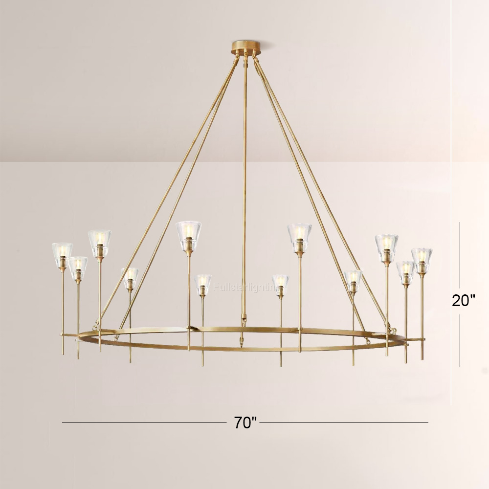 Torche Round Chandelier 70"
