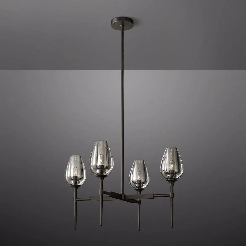 Tulip Round Chandelier 27''-Fullstarlighting