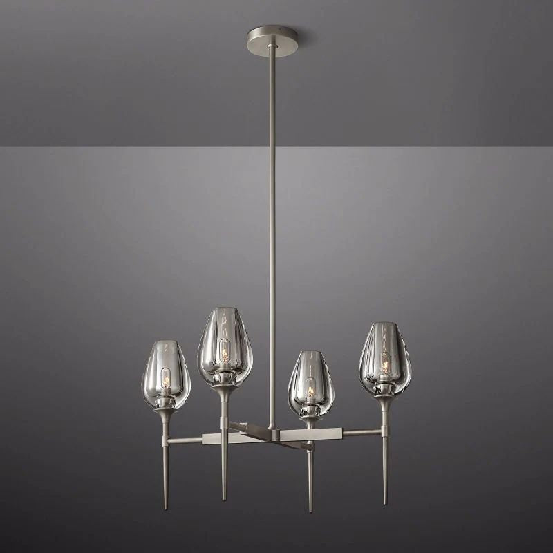 Tulip Round Chandelier 27''-Fullstarlighting