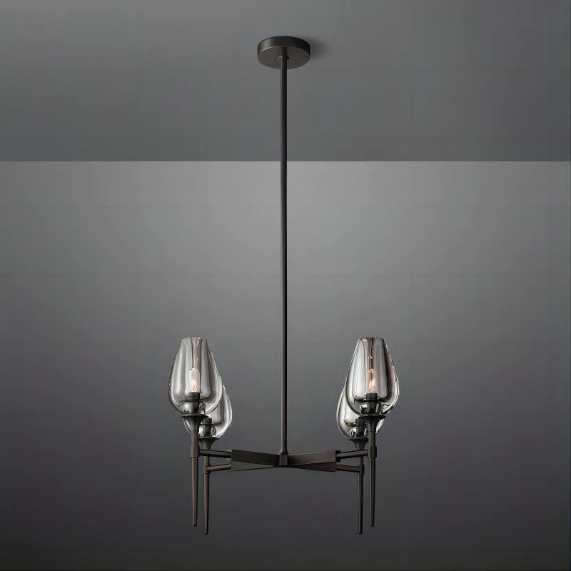 Tulip Round Chandelier 27''-Fullstarlighting