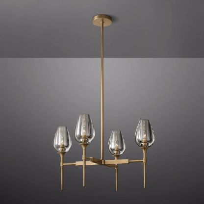 Tulip Round Chandelier 27''-Fullstarlighting