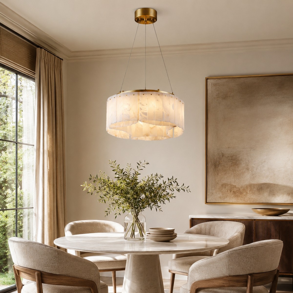 Villar Alabaster Round Chandelier