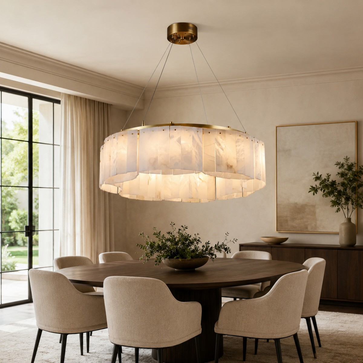 Villar Alabaster Round Chandelier