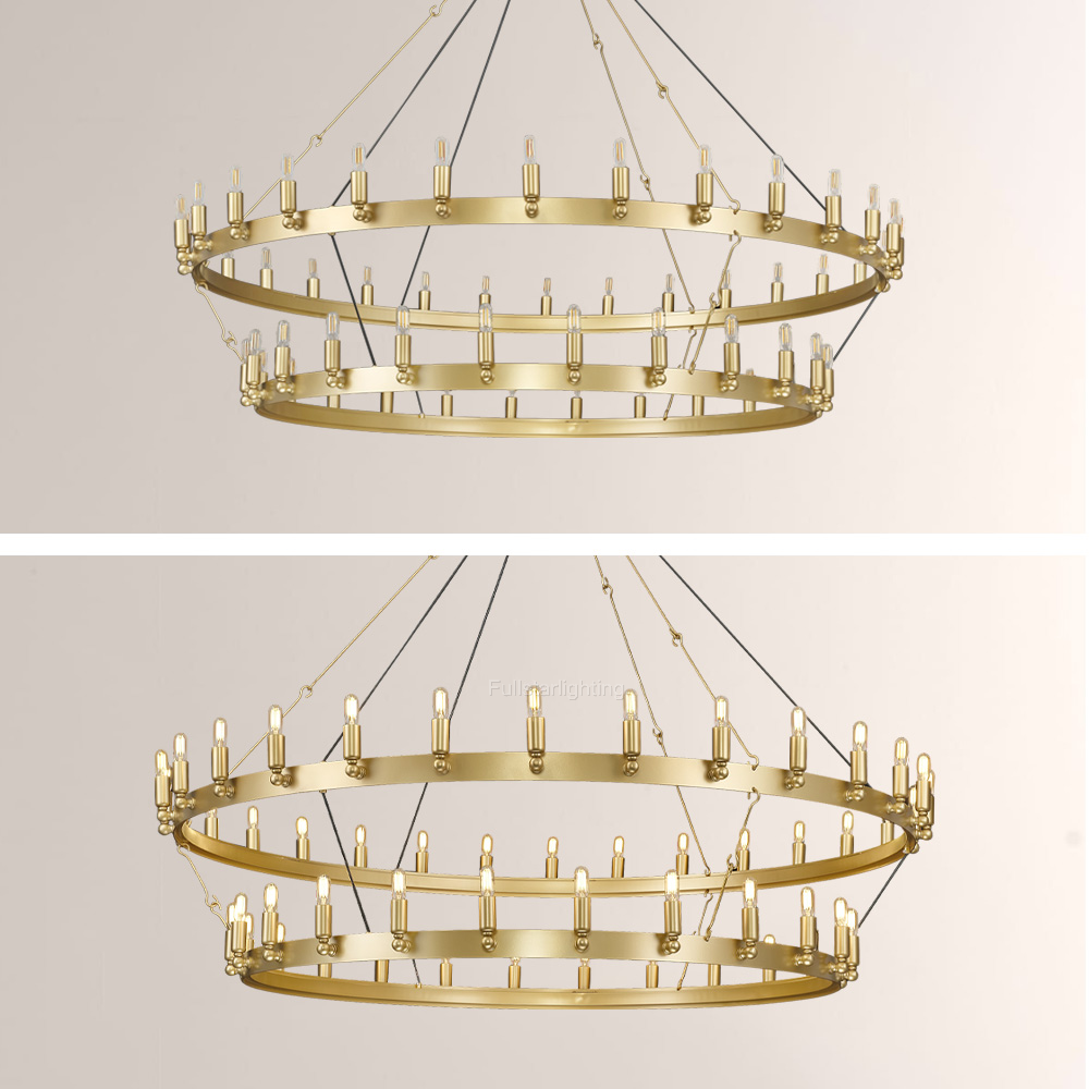 Cereak Vintage Filament 2-Tier Chandelier