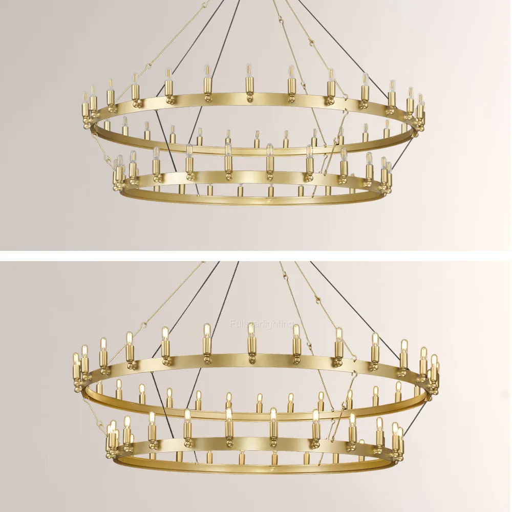 Cereak Vintage Filament 2-Tier Chandelier
