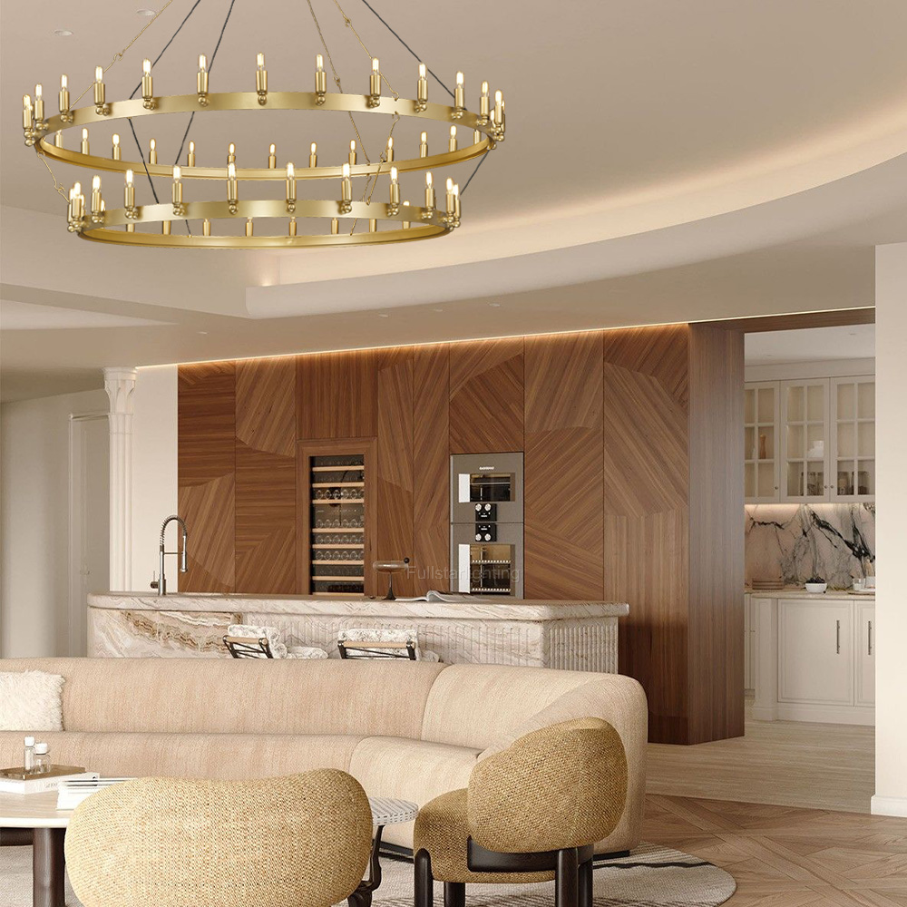 Cereak Vintage Filament 2-Tier Chandelier