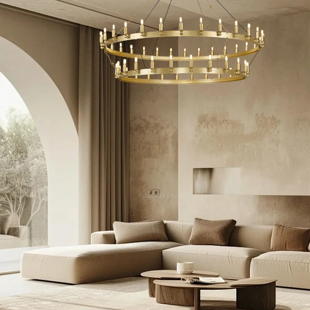 Cereak Vintage Filament 2-Tier Chandelier