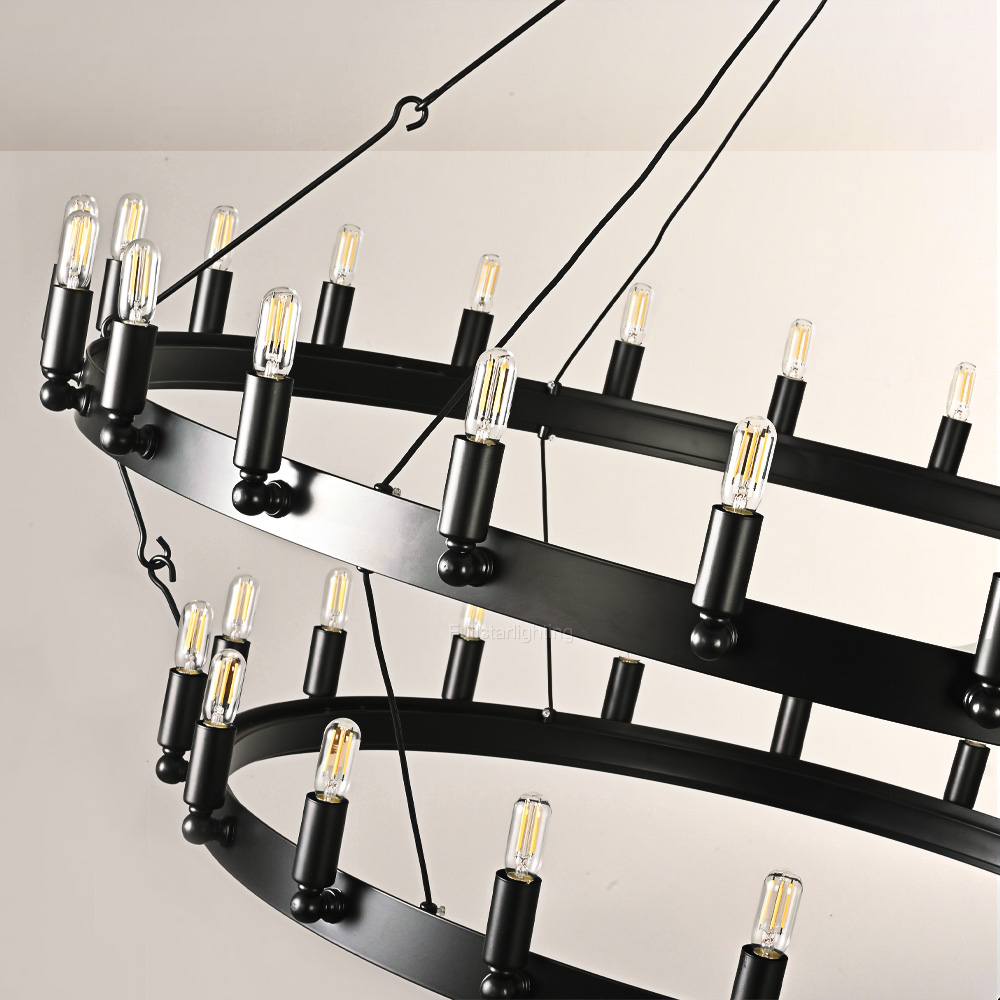 Cereak Vintage Filament 2-Tier Chandelier-Fullstarlighting