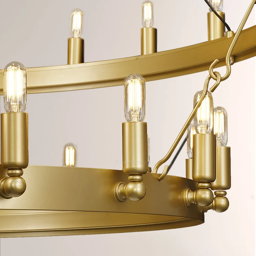 Cereak Vintage Filament 2-Tier Chandelier